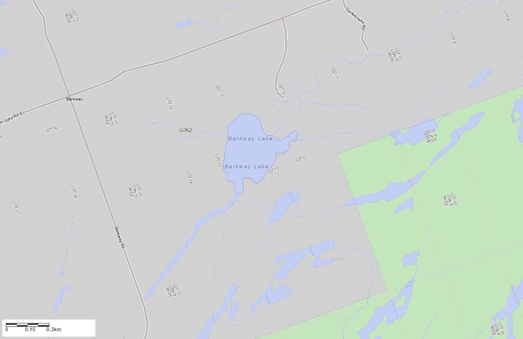Crown Land Map of Barkway Lake in Municipality of Gravenhurst and the District of Muskoka